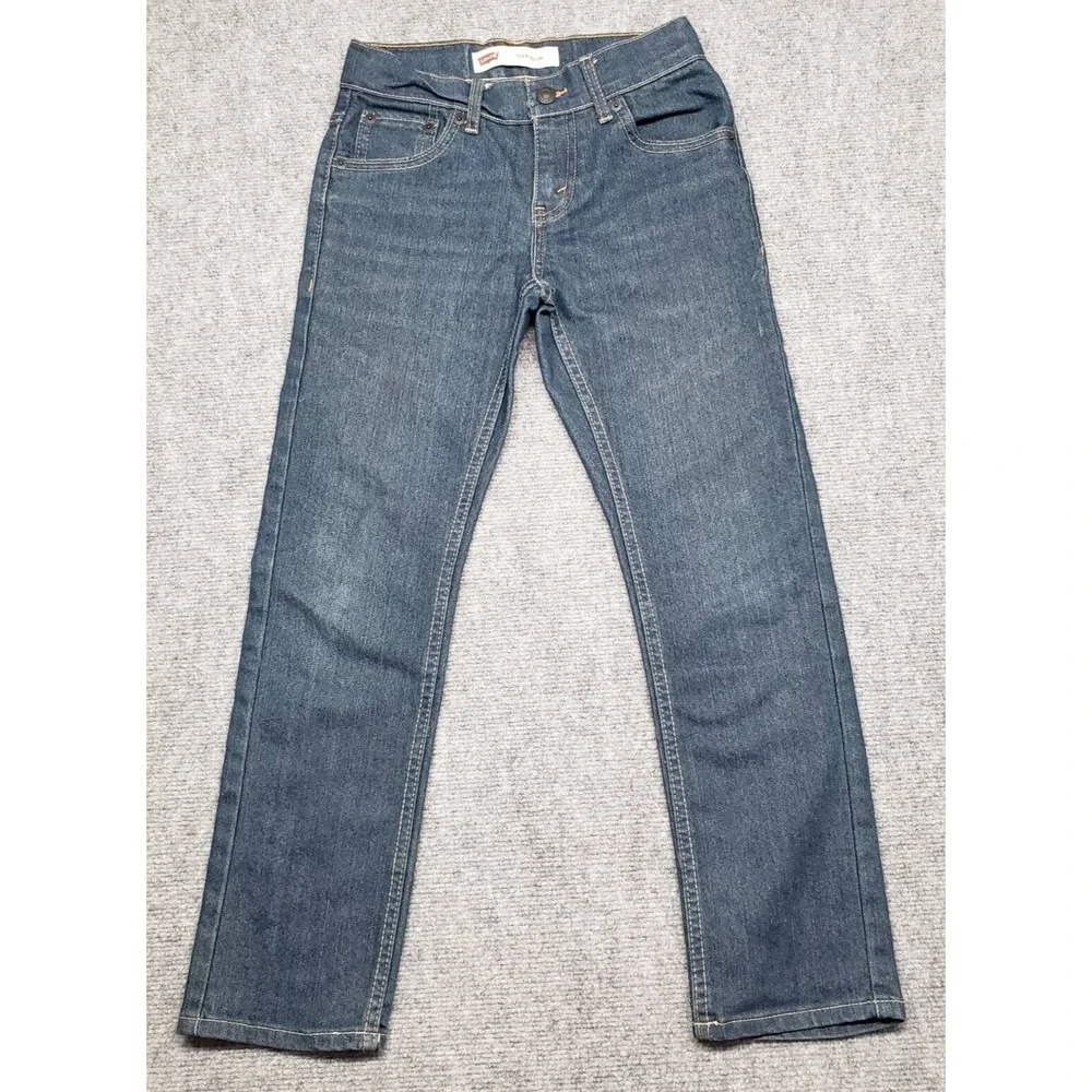 Levis 511 Slim Jeans Boys 10 Reg 25X26 Blue Straight Leg Pockets Medium Wash